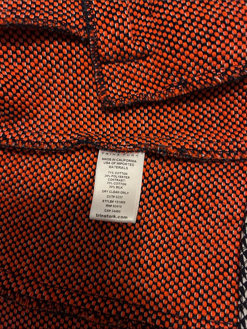 Trina Turk - 3/4 Sleeve Hook Front Jacket, Size 8 - Picture 5 of 11